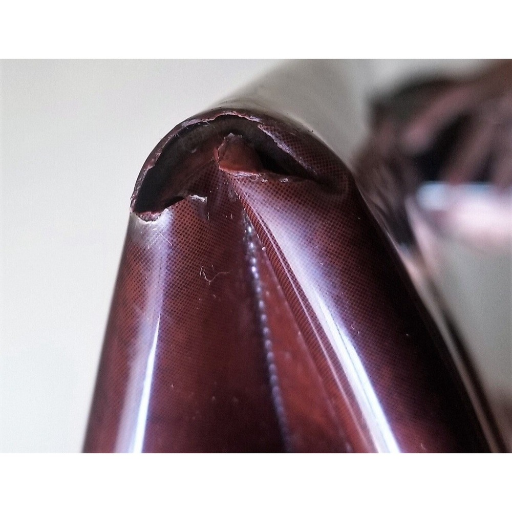 Vintage 50s Brown Vinyl Clutch Purse Mid Century - Picture 7 of 7